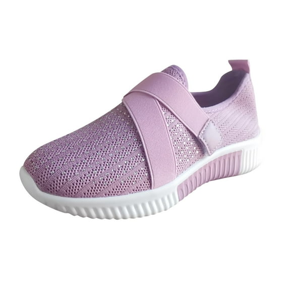 kamemir Comfortable Walking Shoes Women Walking Shoes Women Sock Sneakers Lightweight Comfy Breathable Casual Pull-on Daily Shoes Zapatillas de Mujer(Purple,8.5)
