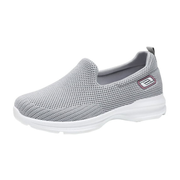 kamemir Comfortable Walking Shoes Women Women's Slip-on Sneaker, Wide Width Available(X-Gray,8.5)
