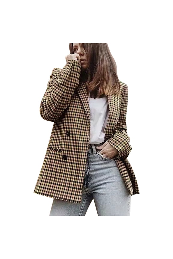 Cropped Blazers for Women Women Blazer Open Front Cardigan Jacket Work Office Blazer(A,M)