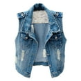 thumbnail image 1 of kamemir Denim Jackets for Women Women's Oversized Cropped Denim Jacket(M,M), 1 of 5