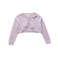 thumbnail image 1 of kamemir Girls Long Sleeve Sparkle Cardigan Childrens Kids Bolero Shrug(Purple,6-7 Years), 1 of 4