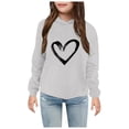 thumbnail image 1 of kamemir Girls Long Sleeve Shirts Casual Crew Neck Lace Loose Blouse Tops(Grey,18-24 Months), 1 of 6