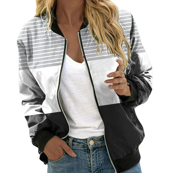 kamemir Gym Jacket for Women Women's Cropped Jackets Lightweight Oversized Utility Anorak Coat(Black,M)