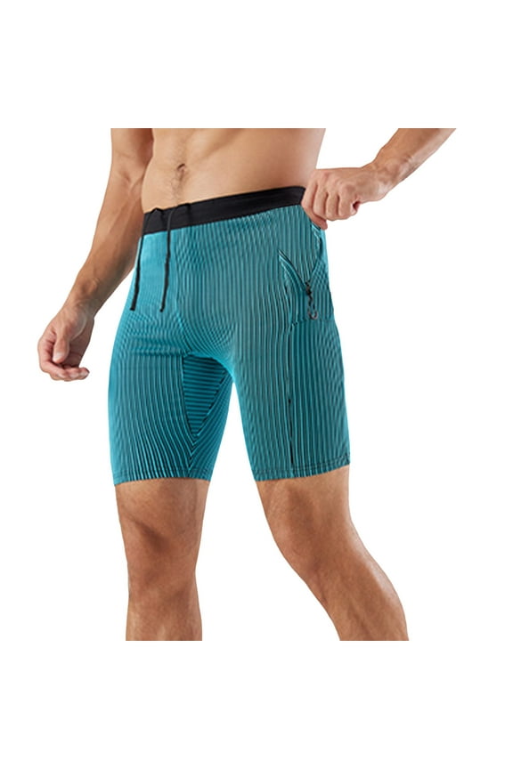 Half Tights Men Running Men's Compression Pants Leggings Sports Tights Performance Athletic Workout Running Gym(Green,XL)