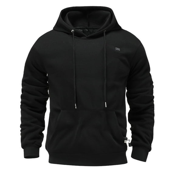 kamemir Heated Hoodies for Men Women Lightweight Warm USB Powered Electric Outdoor Sweatshirts Jackets for Fishing Camping Unisex(Black,L)