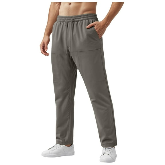 kamemir Hiking Pants Men Men's Vent Stretch Pants, Quick Dry Lightweight Casual Pants, Water Resistant Straight-Fit Utility Work Pants (Dark Gray,XL)