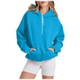 thumbnail image 1 of kamemir Hoodies Women Women's Hoodie Hooded Pull-on Sweatshirt(A-Sky Blue,M), 1 of 6