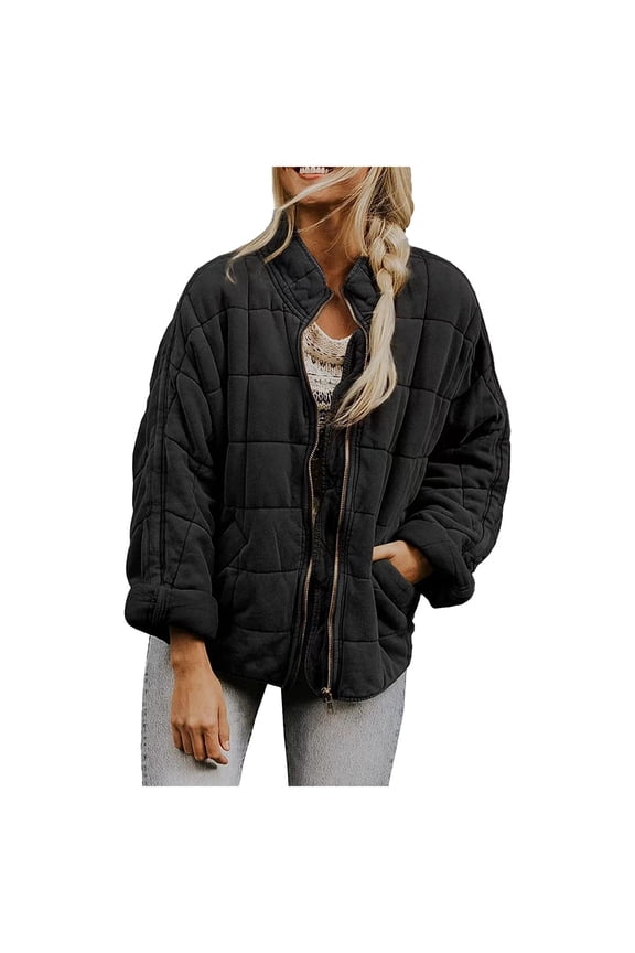 Jacket Women Women Cropped Shacket Jacket Fashion 2024 Fall Coat Tops(Black,XXL)