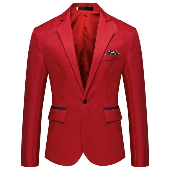 kamemir Jackets for Men Men's Big and Tall Suit Jacket - Exclusive Relaxer Fit(Red,4XL)