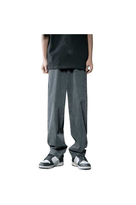 Jeans Men's and Big Men's Comfort Flex Waistband Regular Fit Jean(Black,L)