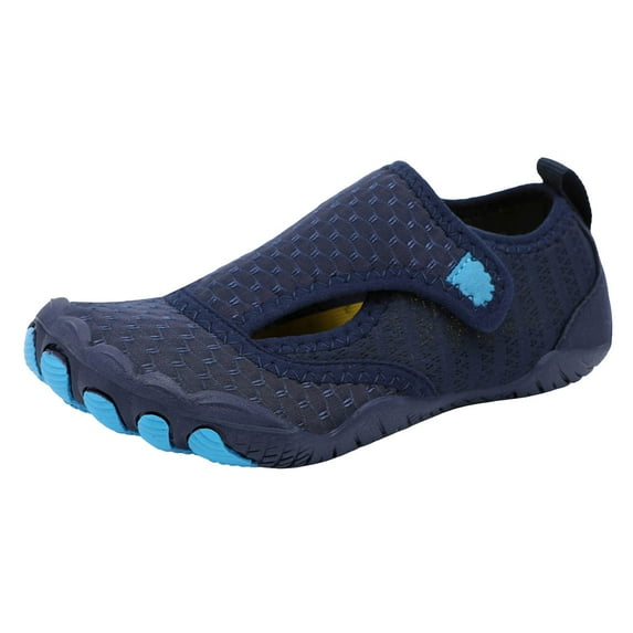 kamemir Kids Hiking Shoes Toddler Slip-on Sneakers Comfort Sole Lightweight Running Walking Shoes(Dark Blue,16.5)