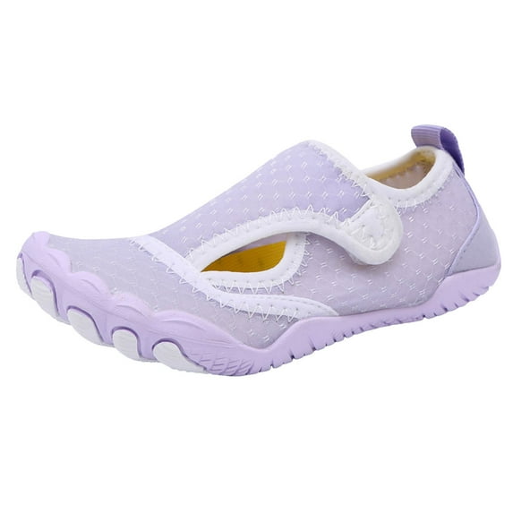 kamemir Kids Shoes Baby Girl Sneakers Kids Fashion Sneaker Shoes Classic Adjustable Strap Sneakers(Purple,16)