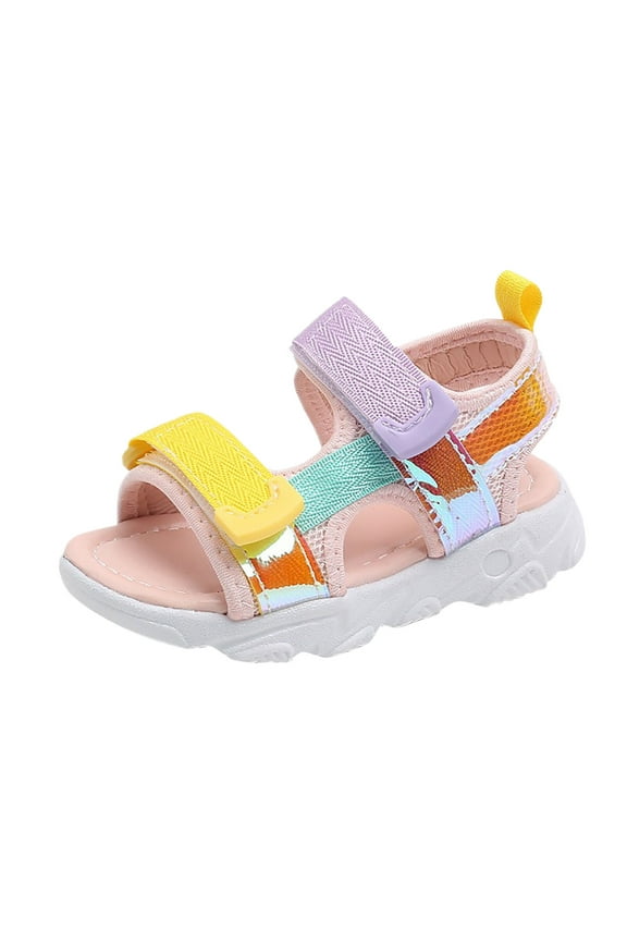 Kids Sneakers Girls Lace Shoes Fashion Shoes Non Slip Breathable Boots Fashionable Cute Comfortable Girls Sandals Slippers(Pink,9.5)