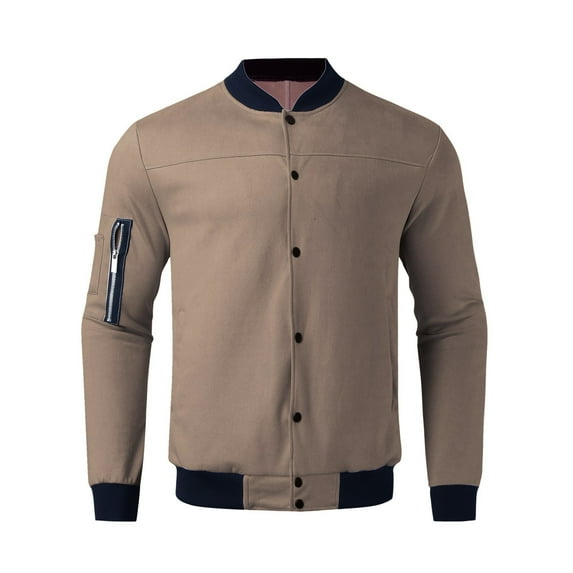 kamemir Light Jackets for Men Mens Lightweight Button Down Shirt Jacket Casual Shacket Cotton Overshirt(Brown,3XL)
