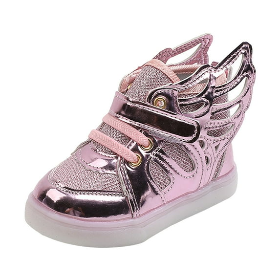 kamemir Light Up Shoes Toddler Little Kid Wide Barefoot The First Walking Shoes Girls Boys Breathable Lightweight Sneakers(Pink,11.5)