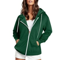 kamemir Lightweight Jacket Women Casual Jackets for Women Long Sleeve Lightweight Outwear Coats(Green,L)