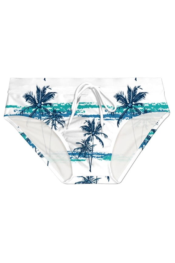 Men Swim Brief Mens Fashion Leisure Hawaii Soft And Comfortable Swimming Hot Springs With Triangle Swimsuit Trunks(Z06-Navy,S)