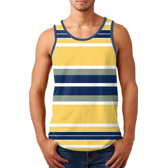 kamemir Men Tank Tops Men's Breathable Tagless Tank Top Under Shirts(Yellow,5XL)