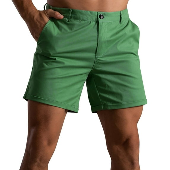 kamemir Men's Cargo Short Men's Relaxed Fit Pull-on Utility Cargo Short(Green,XL)