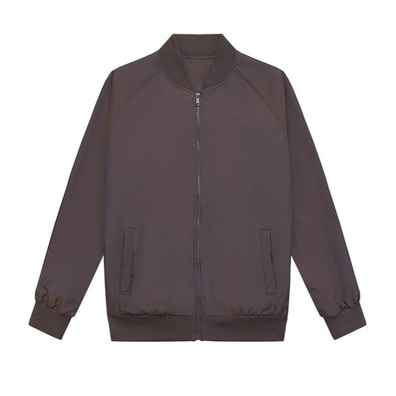 kamemir Men's Coat Men's Jacket Lightweight Casual Spring Fall Windbreaker Zip Up Coat with Pocket(Dark Purple,XL)