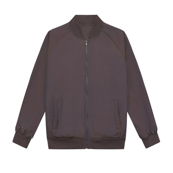 kamemir Men's Coat Men's Jacket Lightweight Casual Spring Fall Windbreaker Zip Up Coat with Pocket(Dark Purple,XL)
