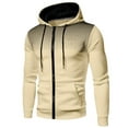 thumbnail image 1 of kamemir Men's Coat Men's Lightweight Jackets Cotton Casual Jacket Zip Up Coat Work Golf Outwear(Beige,L), 1 of 3