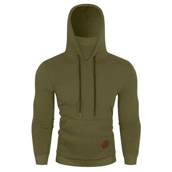 kamemir Men's Fashion Hoodies & Sweatshirts Men's Clothing Hooded Pullover Sweatshirt, French Terry Essential Hoodie for Men(Green,XXL)