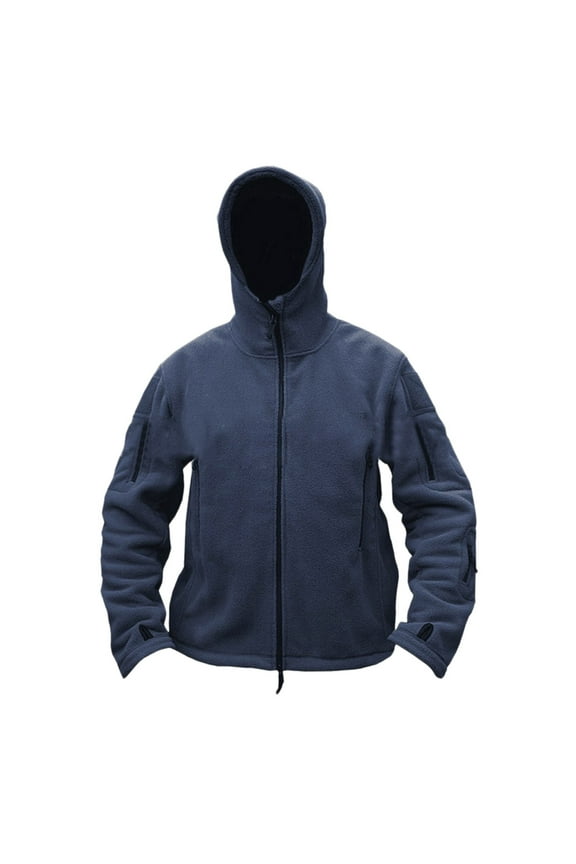 Men's Full-Zip Jacket Casual Stand Collar Outwear Winter Jackets Warm Coats(Navy,S)