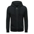 thumbnail image 1 of kamemir Men's Lightweight Full-Zip Hoodie(Black,3XL), 1 of 3
