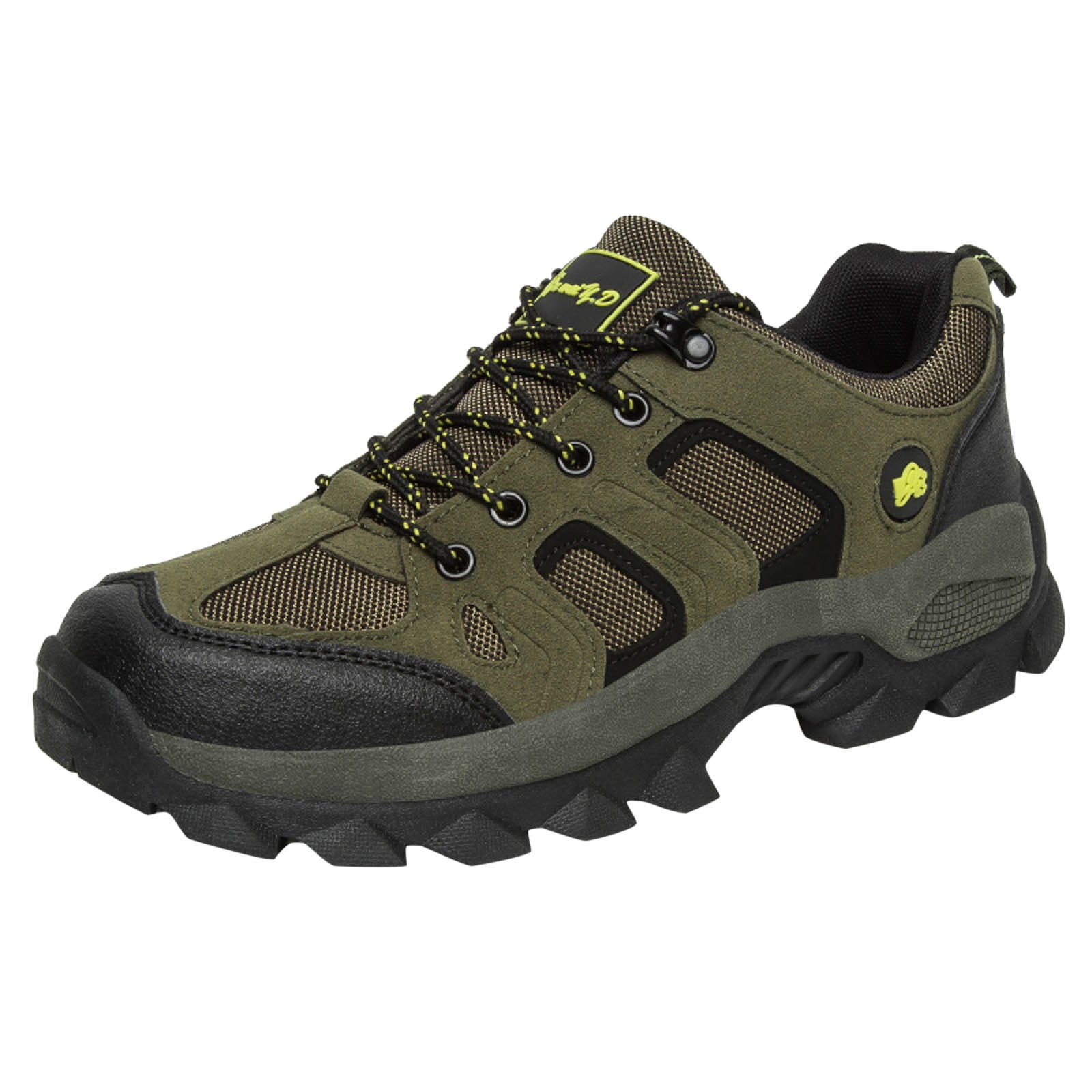 kamemir Men's Low Height Breathable Hiking Shoes(Green,9.5)