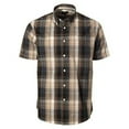 thumbnail image 1 of kamemir Men's Regular-Fit Short-Sleeve Poplin Shirt(Coffee,S), 1 of 4