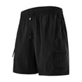 thumbnail image 1 of kamemir Men's Shorts Men's Ever Soft Cotton Shorts with Pockets Black,L, 1 of 4