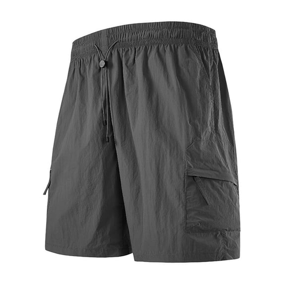 kamemir Mens Shorts Men's Stretch Waist Casual Shorts with Pockets Grey,M