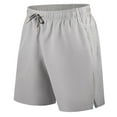 thumbnail image 1 of kamemir Men's Shorts Mens Casual Cargo Shorts Classic Drawstring Stretch Hiking Beach Shorts(Light Gray,L), 1 of 5