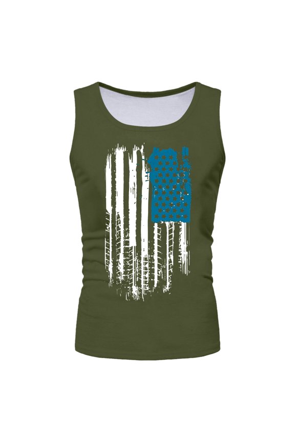 Men's Tank Top Men's Cotton Ribbed A-Shirt(AG,M)