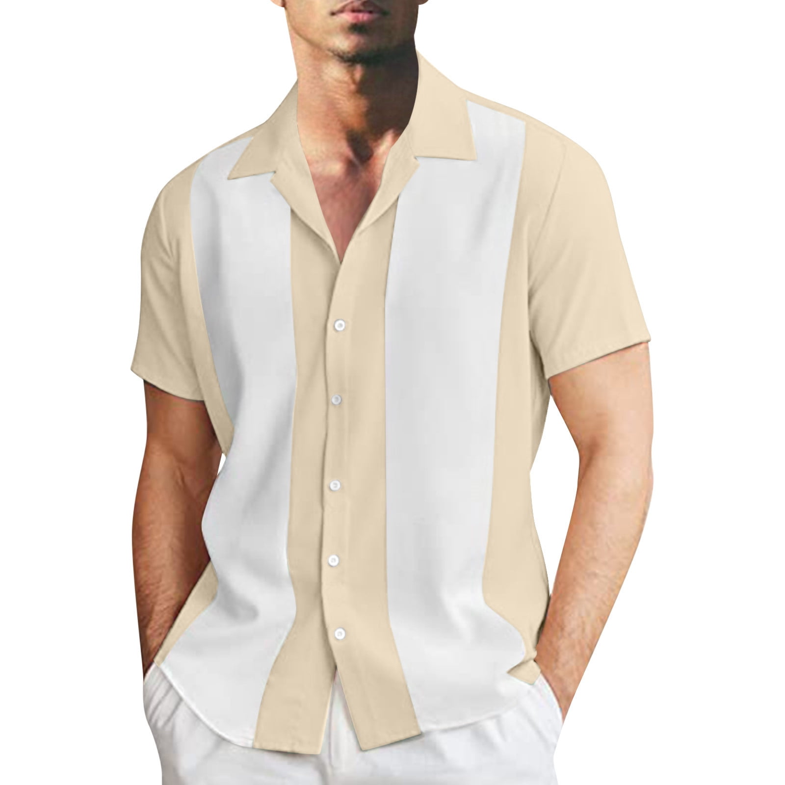 Men's Casual Corduroy Button-Down Shirt - Vintage Bowling Style Shacket For All Seasons