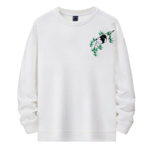 kamemir Mens Hoodies Pullover Mens Hooded Sweatshirt Casual Long Sleeve Drawstring Waffle Knit Pullover Hoodies(White,L)