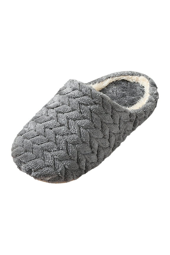 Mens House Slippers Men's Open Back Slipper with Memory Foam and Indoor/Outdoor Sole(Flock,8.5)