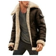 thumbnail image 1 of kamemir Mens Jacket Men's Journeyman Shirt Jacket, Flannel Lined Shacket for Men, Water-Resistant Coat Rugged Fall Clothing(Coffee,XXL), 1 of 6