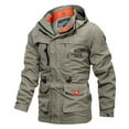 thumbnail image 1 of kamemir Mens Jackets Casual Men's Jacket Lightweight Bomber Jacket Casual Windbreaker Jackets Windproof Zip Up Coats with Pockets(Khaki,XL), 1 of 4