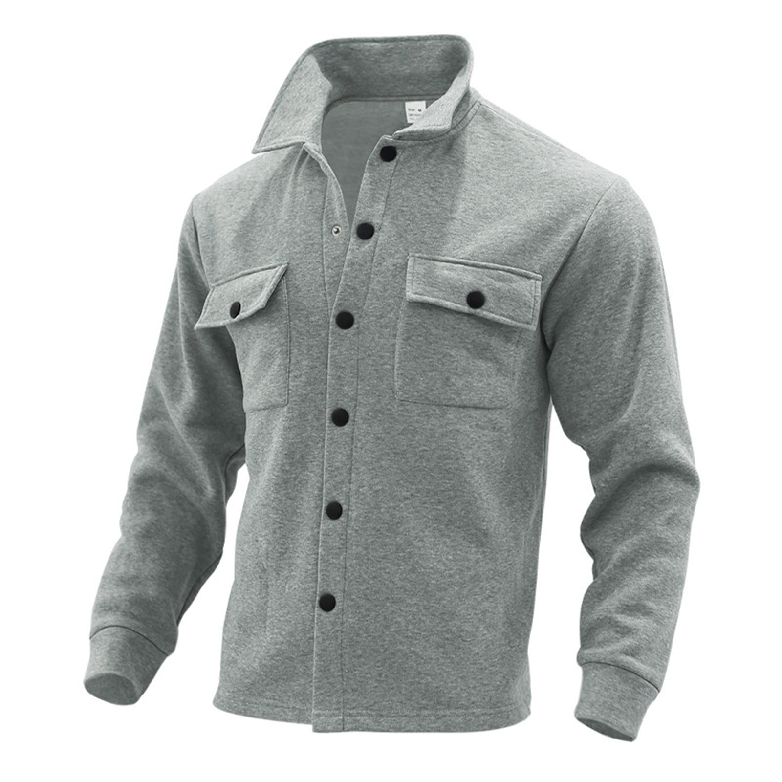 ジャケット GREY CASUAL JACKET kamemir Mens Jackets Lightweight Men's Casual Shirt Jacket