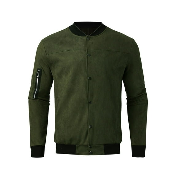 kamemir Mens Jackets Men's Bomber Jacket Fashion Stylish Lightweight Windbreaker Spring Fall Casual Jackets for Men(AG,L)