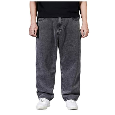 kamemir Mens Jeans Slim Fit Men's and Big and Tall Bootcut Jeans(Grey,28)