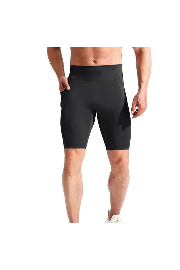 Mens Leather Pants Men's thermal compression pants, Athletic sports Leggings(Black,XXL)