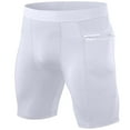 thumbnail image 1 of kamemir Mens Running Tights Men's thermal compression pants, Athletic sports Leggings(White,S), 1 of 3