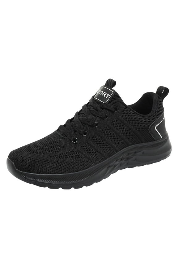Mens Shoes Men's Sneakers Running Shoes Trainers Sneaker Workout Gym Crossover Sneakers(Black,7.5)