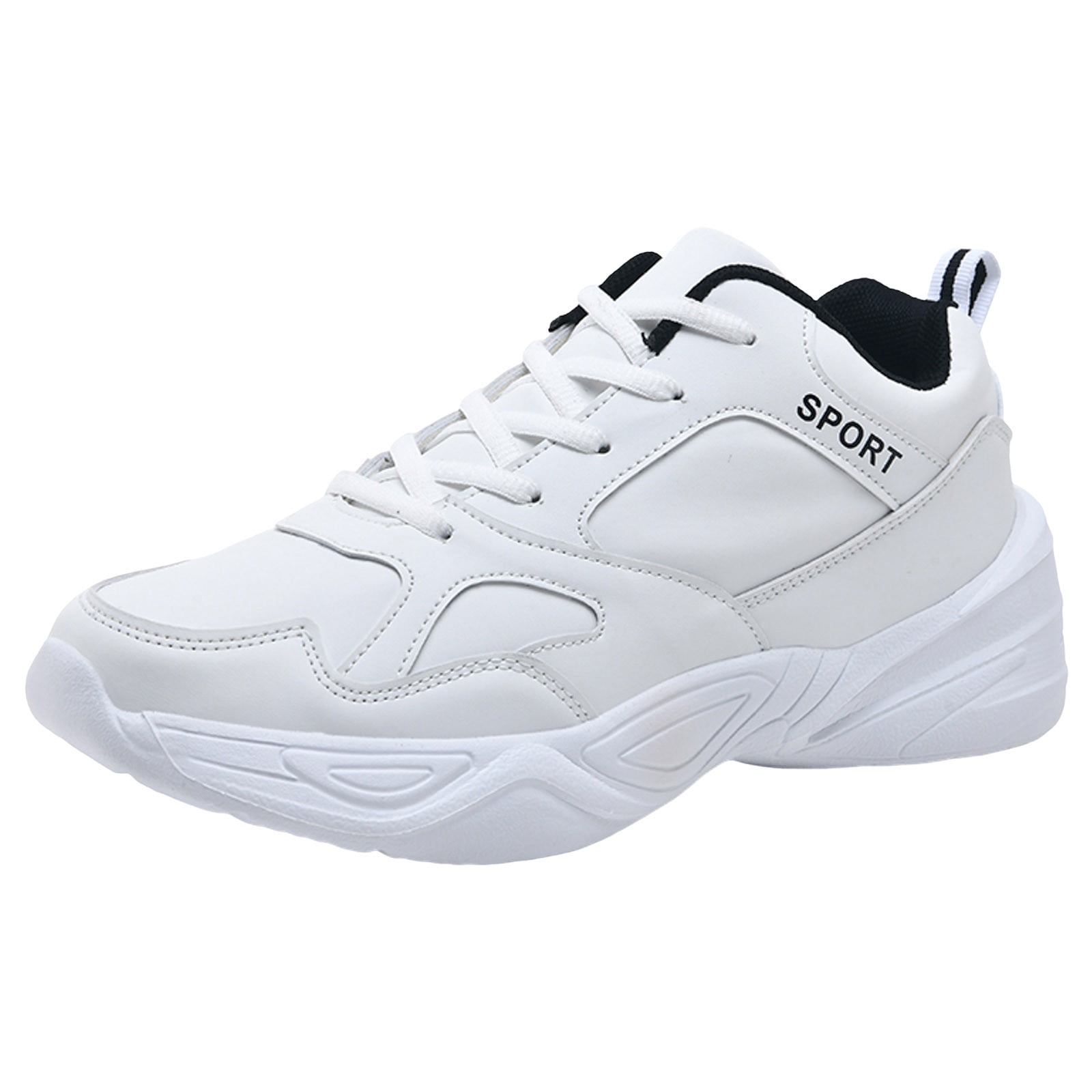 Mens Sneakers - Cross Trainer Mens Tennis Shoes, Pickleball or Walking Shoes for Men, Medium or Extra Wide Width Court Shoes(White,8.5)