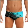 thumbnail image 1 of kamemir Mens Speedo Mens Summer Stretch Swimming Briefs 3D Printed Elastic Band(Blue,XL), 1 of 5