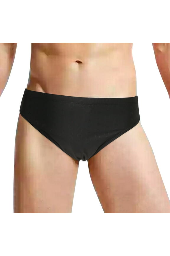 Mens Speedo Swim Briefs Mens Sexy Low Waist Lace Triangular Printing Swimming Hot Spring Shorts Swimming Trunks Top Stitching Swim Trunks Swimpants(Black,XXL)