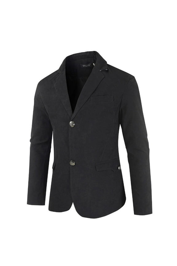 Mens Suits Jacket Men's Suit Blazer 2 Buttons Sport Coats Casual Suit Jacket Blazer for Men Slim Fit Lightweight Wedding Prom Tux Suit Jacket(Black,L)